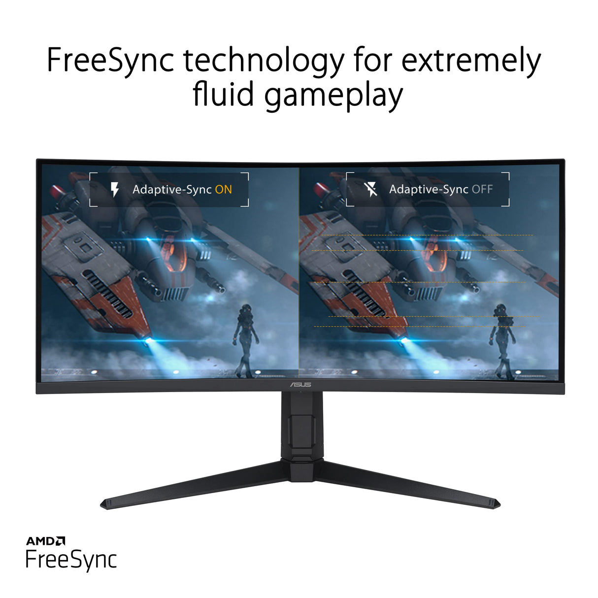 Asus TUF Gaming VG34VQEL1A - Monitor Gaming Curvo de 34 Pulgadas, UWQHD, 100 Hz, Extreme Low Motion Blur, Freesync, 1ms MPRT, 125% sRGB, HDR