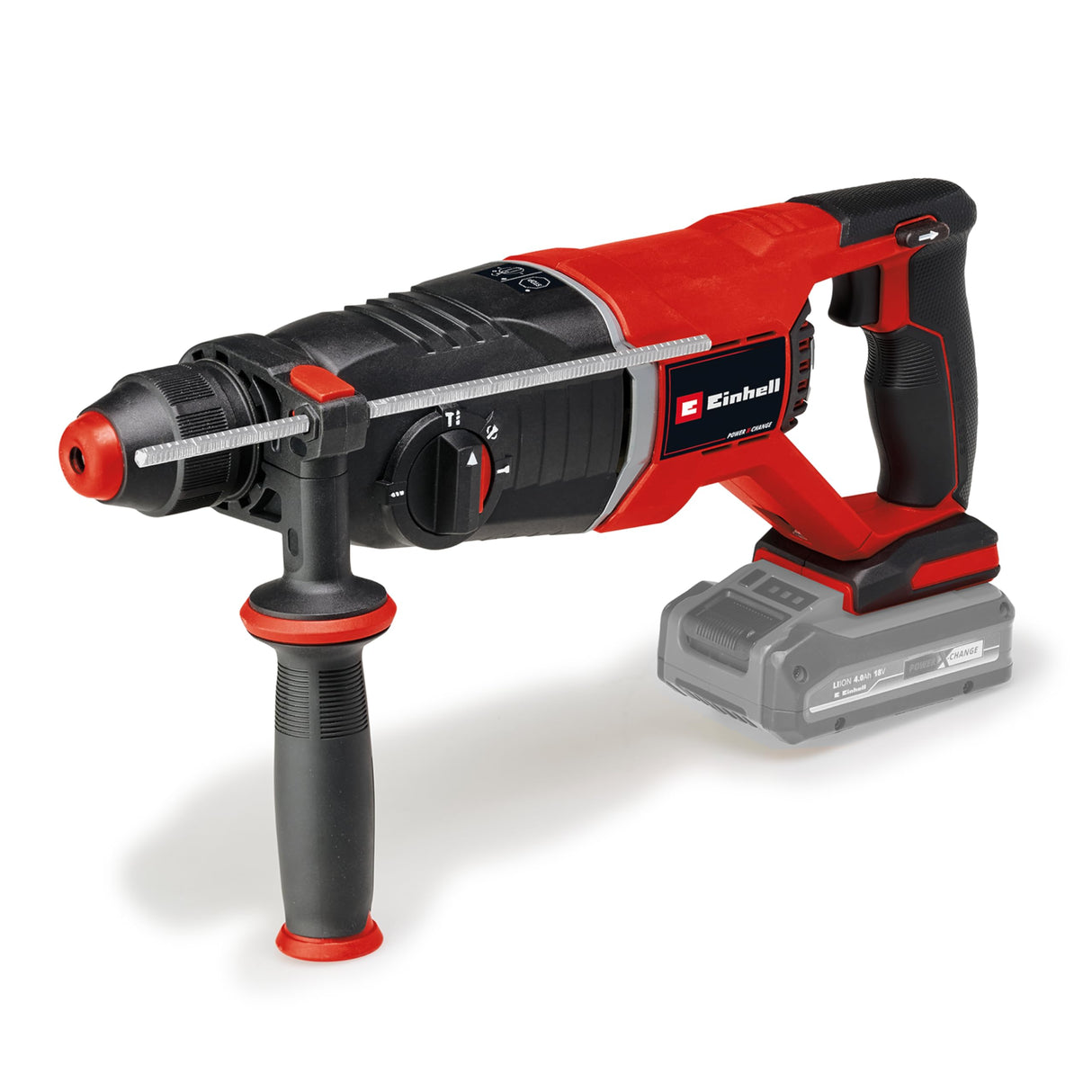 Einhell Professional Martillo perforador con batería TP-HD 18/26 D Li BL-Solo Power X-Change (18 V, sin escobillas, 2,6 J, SDS-plus, mecanismo de impacto neumático, empuñ. en D, maletín, sin batería)
