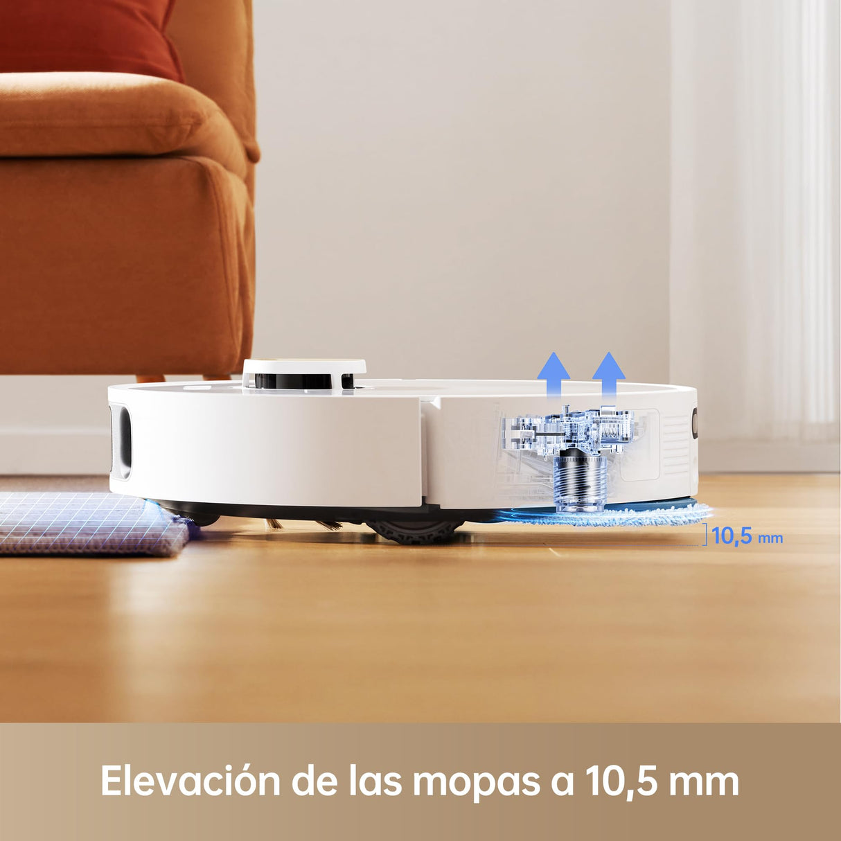 DREAME L10S Pro Ultra Heat Robot Aspirador y Friegasuelos con Base de Autovaciado Blanco