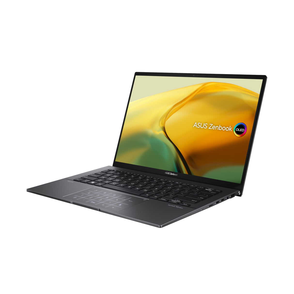 ASUS Zenbook 14 OLED UM3402YA-KM513 - Ordenador Portátil 14" 2.8K (AMD Ryzen 5 7530U, 16GB RAM, 512GB SSD, Radeon Graphics, Sin Sistema Operativo) Negro Jade - Teclado QWERTY español