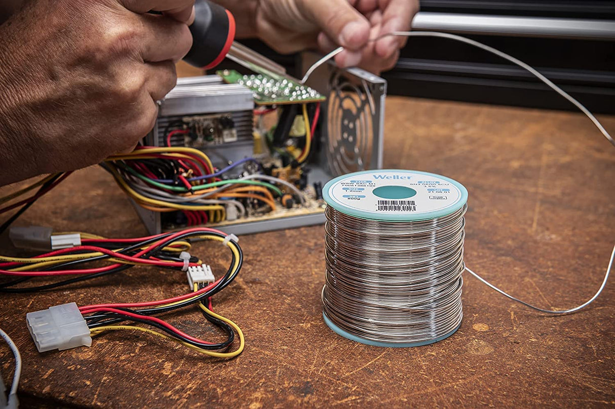 Weller WSW SAC M1 (T0051386599) Alambre De Soldadura Sin Plomo, Ø 0,3 Mm, Aleación Sn96.5Ag3.0Cu0.5, Contenido De Fundente 3.5%, 500g