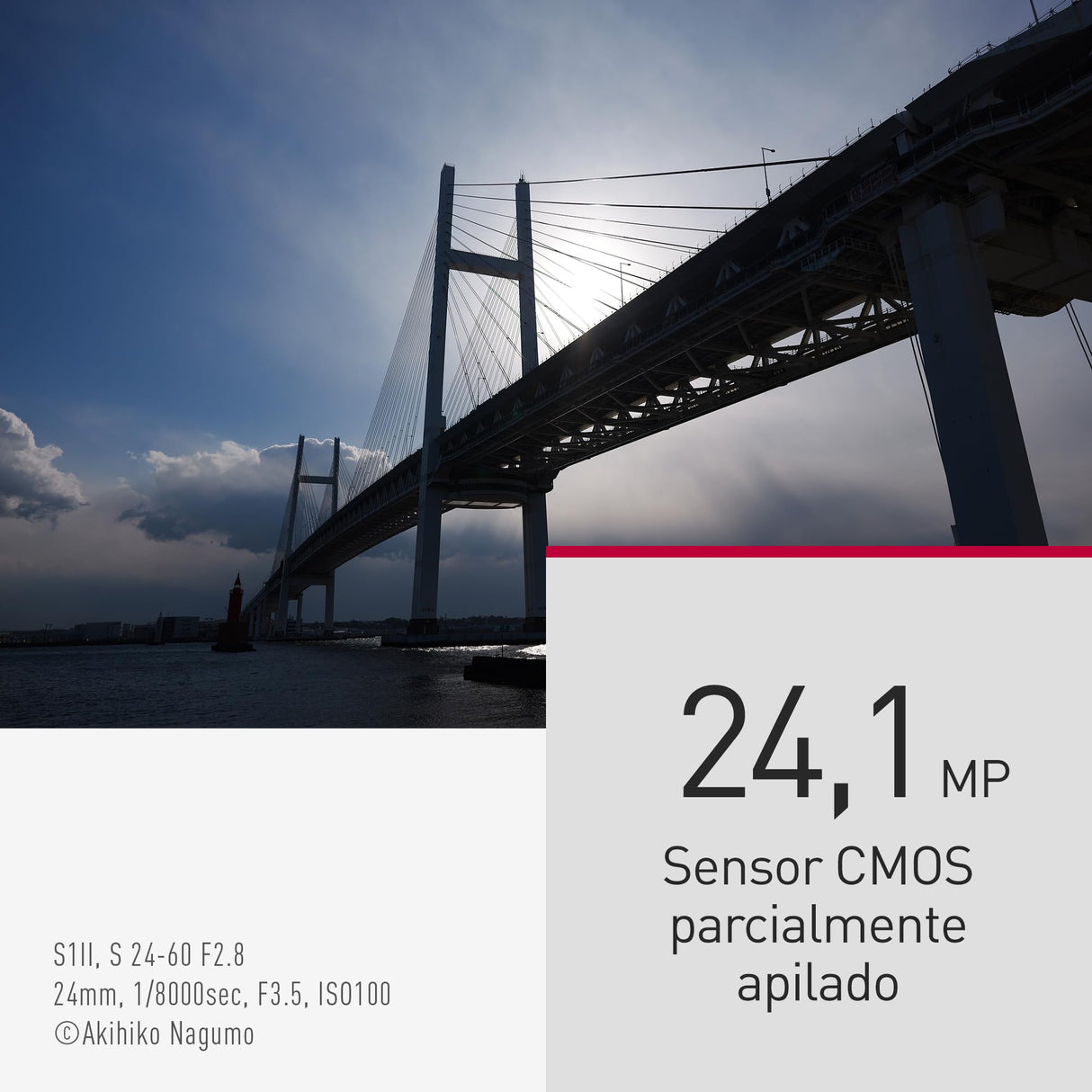 Panasonic LUMIX S1II Cámara Sin Espejo de Fotograma Completo, 4K 120p, 5.1K 60p Open Gate Video, 24MP, Active I.S, Grabación 4:2:2 10 bits, Montura L, DC-S1M2ME, Lente 24-105mm F4