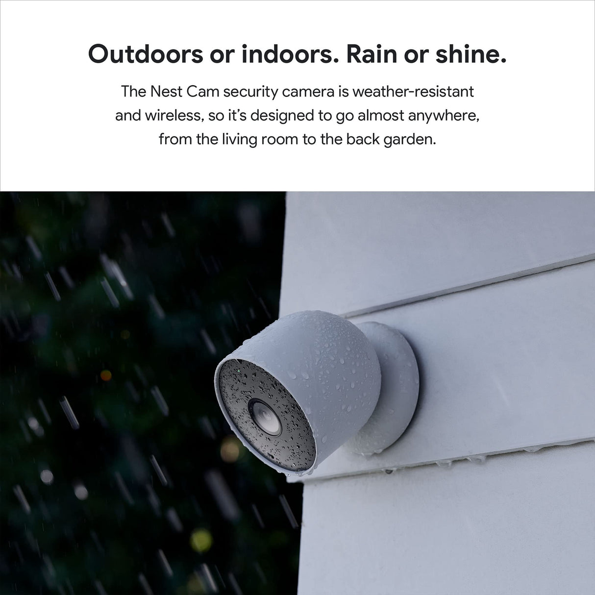 Google Cámara de Seguridad Nest CAM (Exterior e Interior, batería) - Cámara WiFi Inteligente para el hogar - Inalámbrica