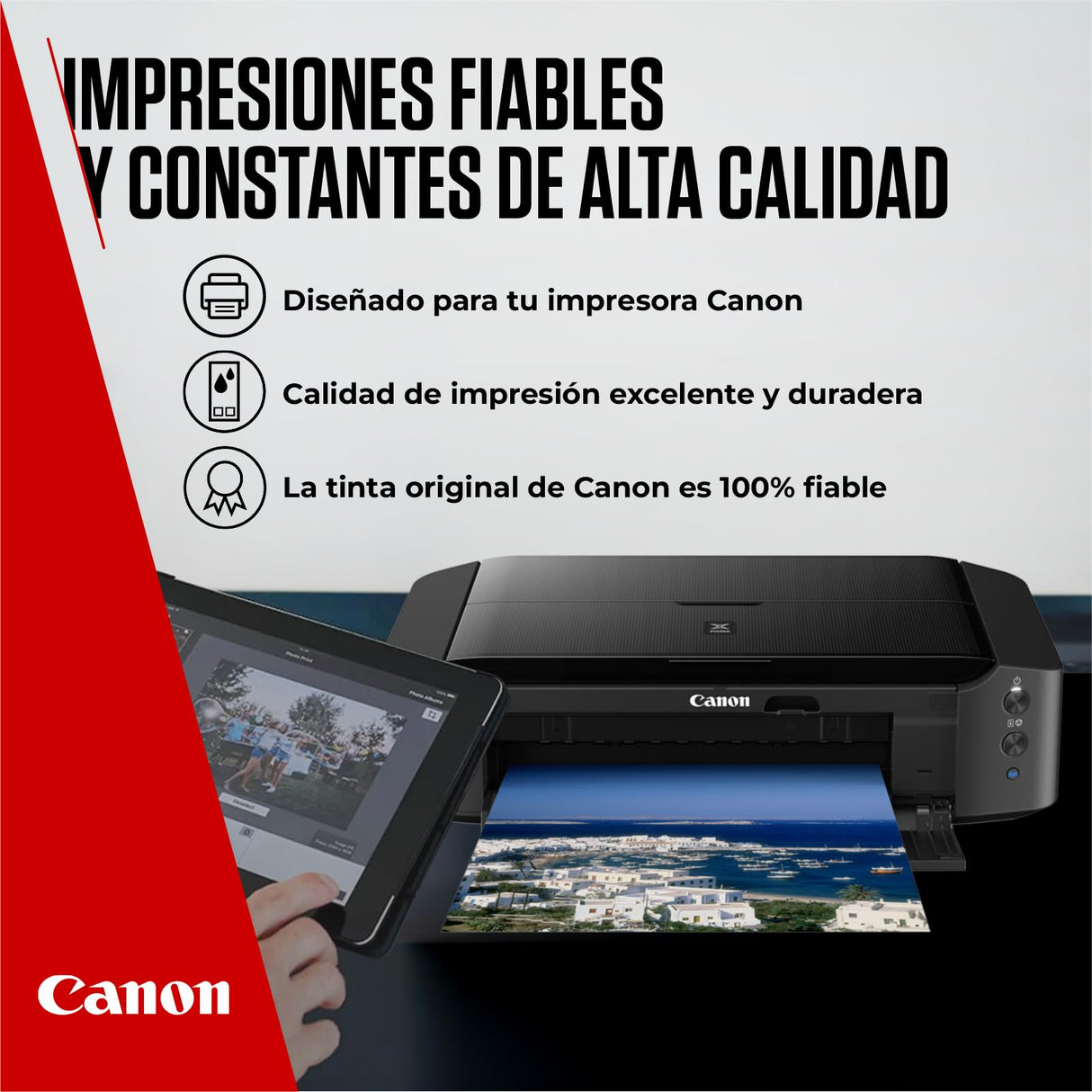 Canon Tinta y Papel - PG-540L + CL-541XL - 2 Cartuchos Originales de Alta Capacidad (x 1 Negro, x 1 Tricolor) + Papel fotográfico 10 x 15cm (50 Hojas)