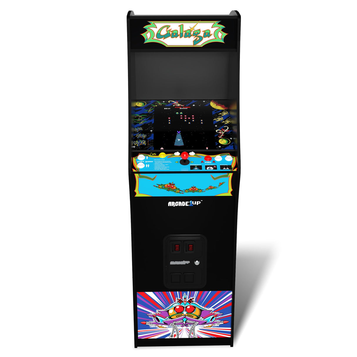 Arcade1Up-GALAGA Deluxe 14 Games in 1, 5 Foot Stand-Up Cabinet Arcade Machine Dominio Videojuegos, Multicolor, M (Tastemakers GAL-A-305427)