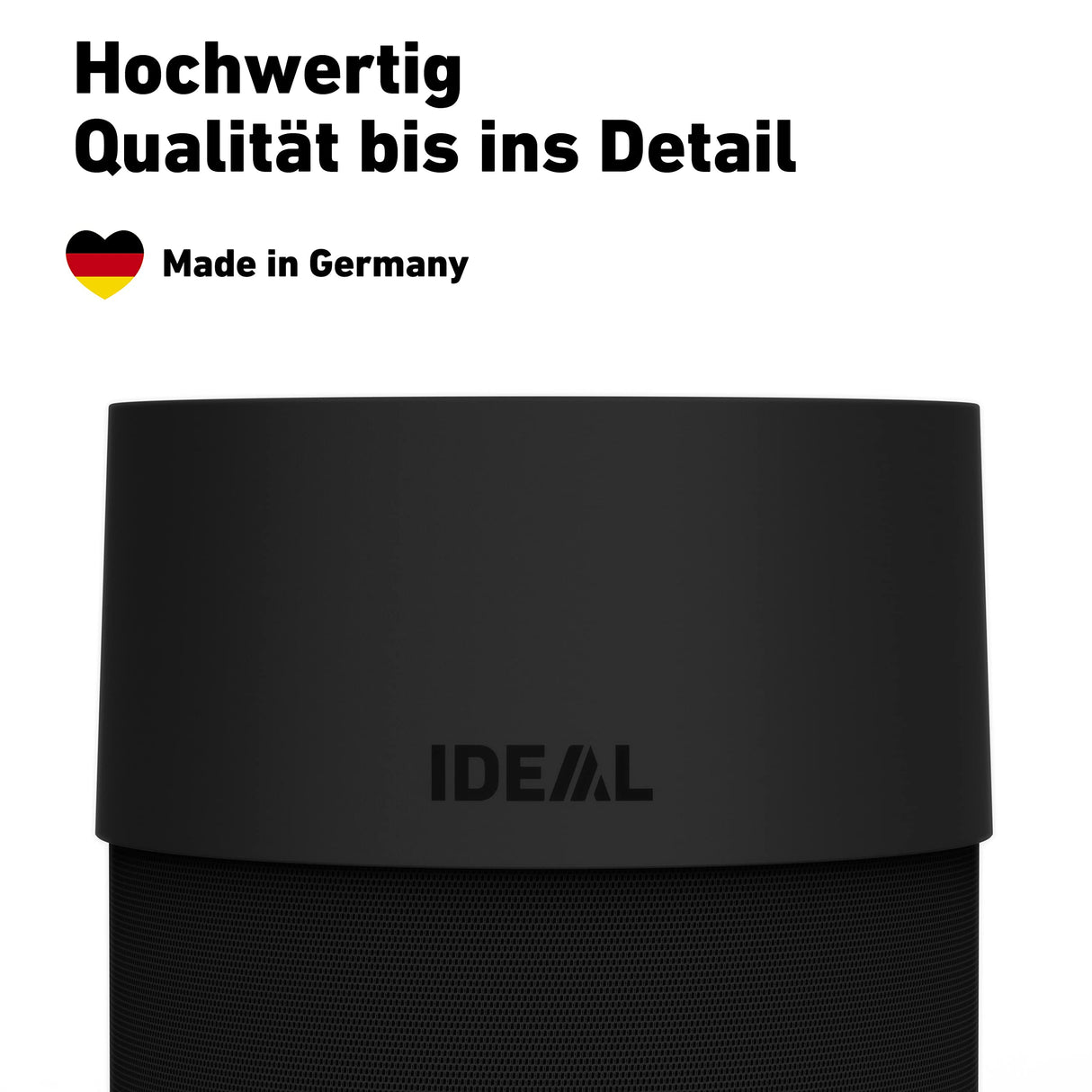 Ideal – Purificador de aire AP40 PRO Black Edition hasta 50 m² | Fabricado en Alemania | Filtro HEPA y filtro de carbón activo, CADR 434 m³/h, 99,99% de potencia de filtrado