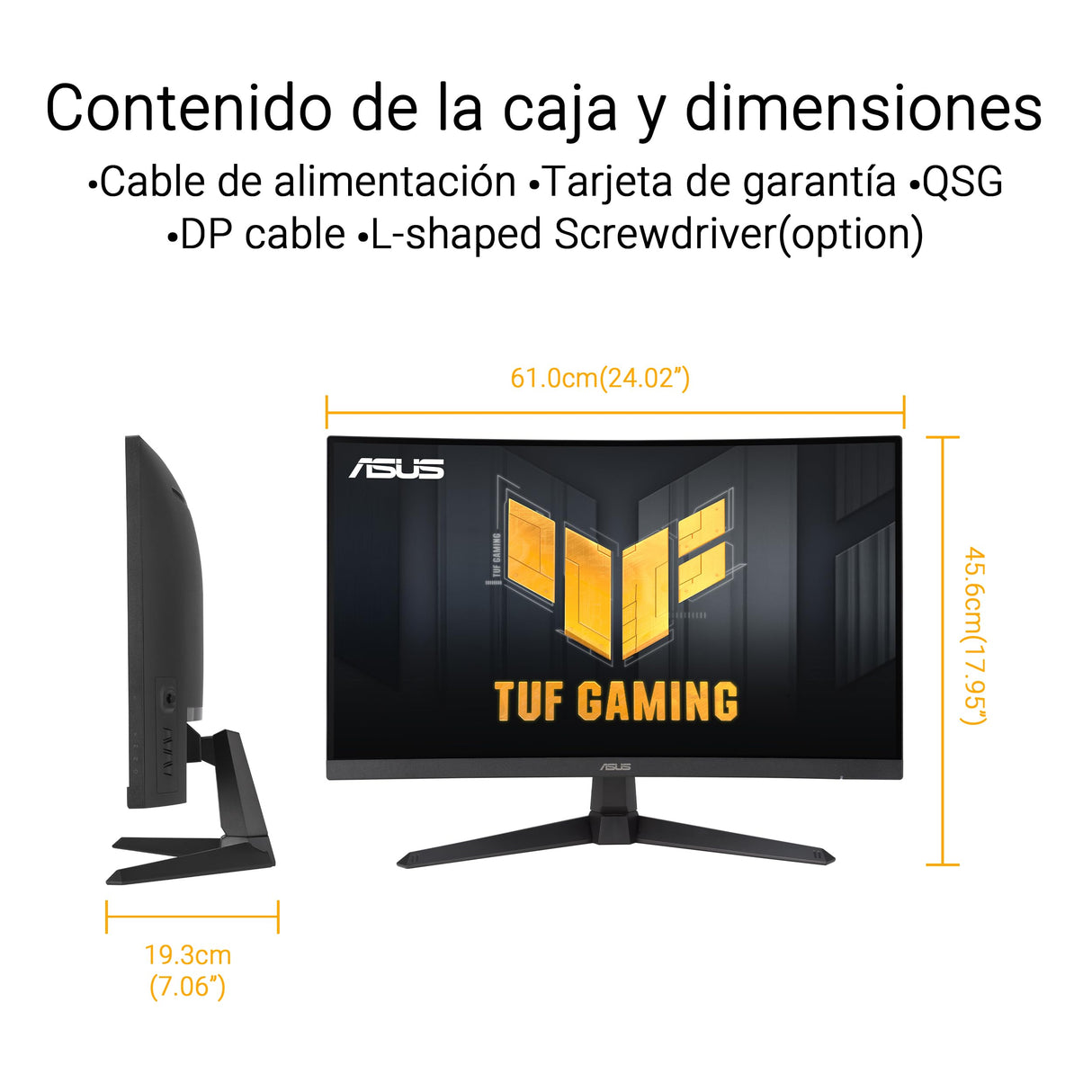 ASUS TUF Gaming VG27VQM1B - Monitor Gaming de 27 Pulgadas Full HD, Curvo, 280 Hz, ELMB, 1 ms de Tiempo de Respuesta, FreeSync Premium, 90% DCI-P3, DisplayWidget Center