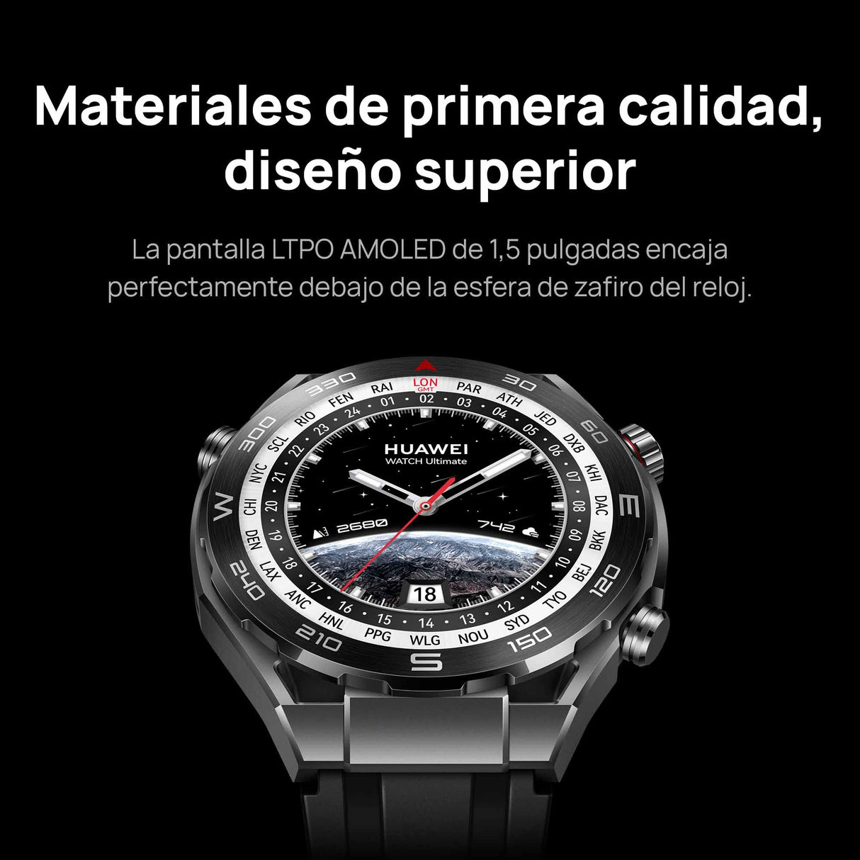 HUAWEI Watch Ultimate Smartwatch, iOS & Android, de Metal líquido, Tecnología de Buceo a 100 m, Duración de la batería de 14 días, Gestión de la Salud Durante Todo el día, Azul