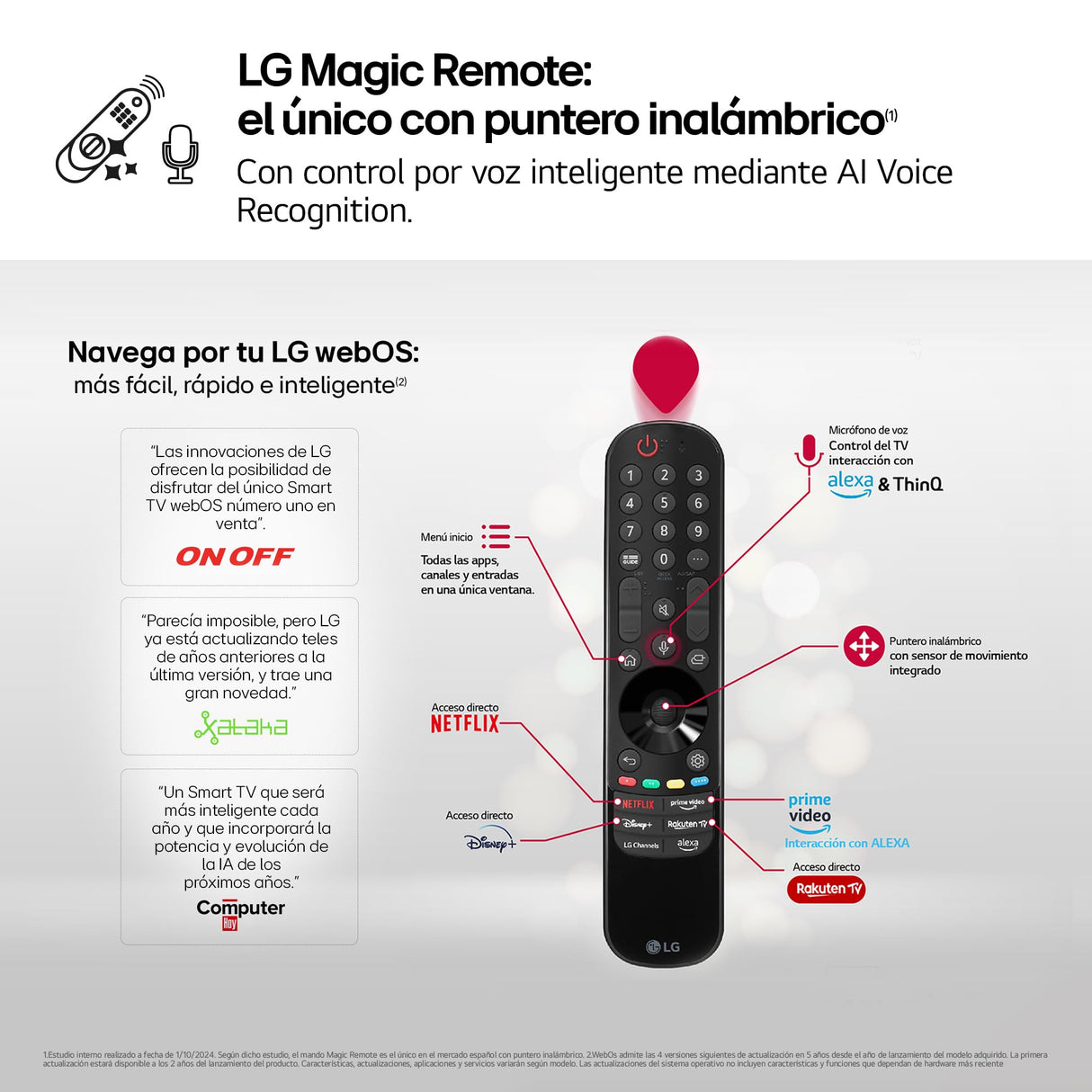 LG OLED55G45LW, 55", OLED EVO* 4K, Serie G4, Smart TV, WebOS24, Procesador a11, Dolby Vision, Dolby Atmos, webOS 24, 3840X2160,TV Gaming, 144 Hz, Integración Pared, Negro