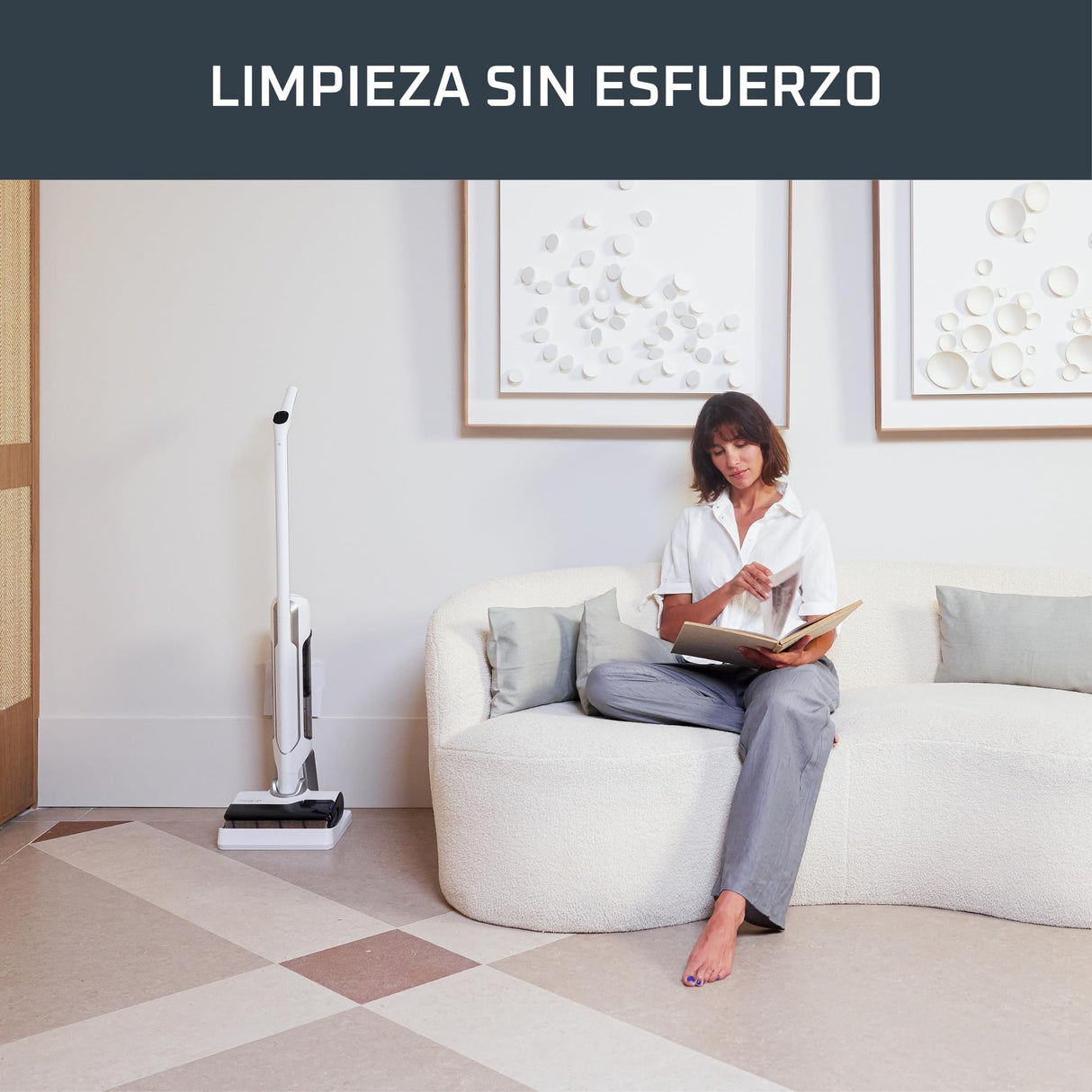 Rowenta X-Clean 10, Fregona Eléctrica Sin Cable con Tecnología Wet & Dry, Autolimpieza y Secado Automático, tecnología Dual Edge, gran autonomía y pantalla LED, incluye filtro adicional, YY5785FE