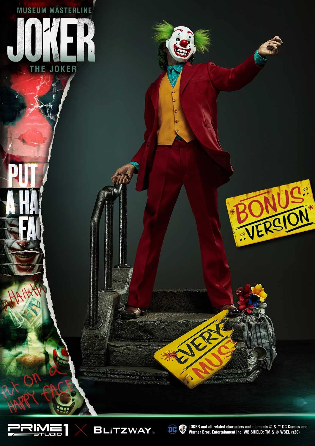 NONAME The Joker - Versión de bonificación de Joker - Estatuilla de Museo Masterline 70 cm