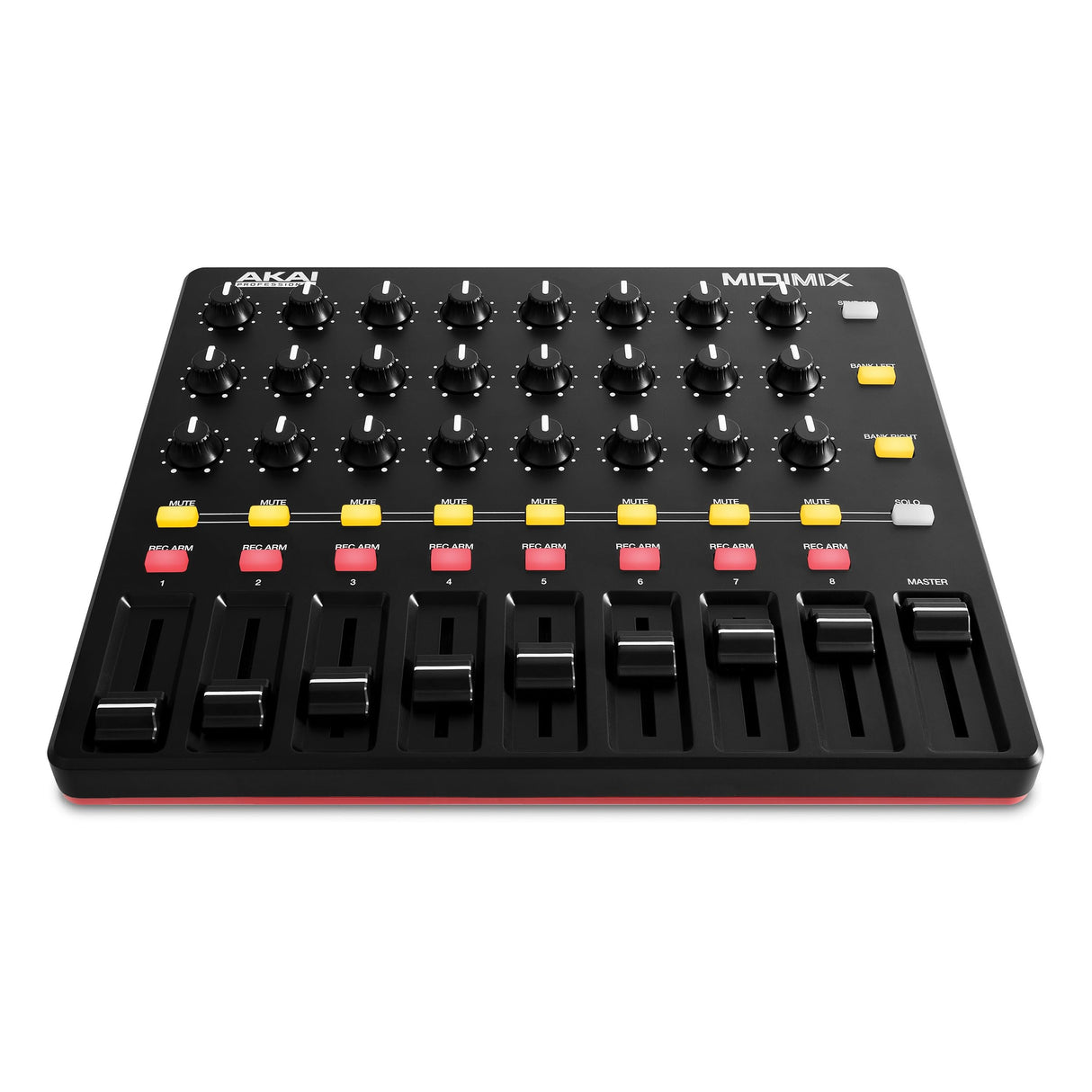 AKAI Professional MIDIMIX - Mezclador de audio, Controlador de DAW MIDI USB, mesa de mezclas con 8 faders, 1 master fader, 24 knobs asignables y mapeo con Ableton Live