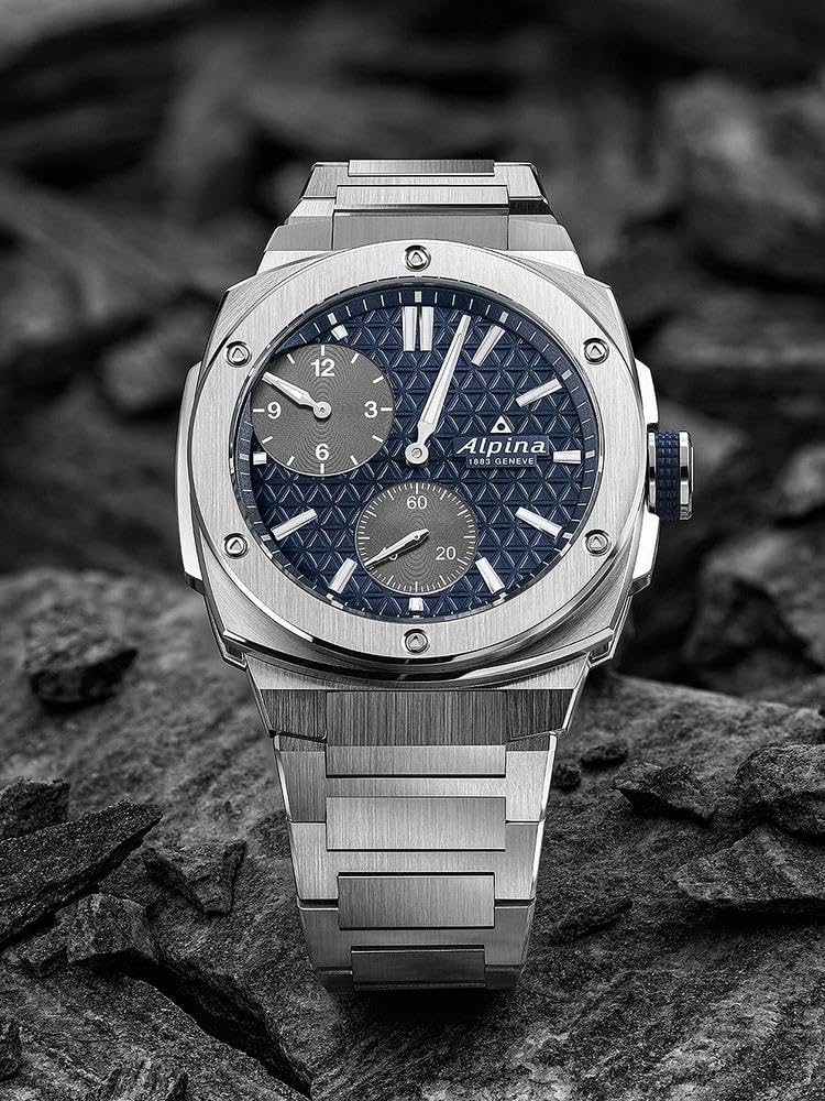 Alpina Reloj Analógico para Hombre de Cuarzo con Correa en Acero Inoxidable mid-39680