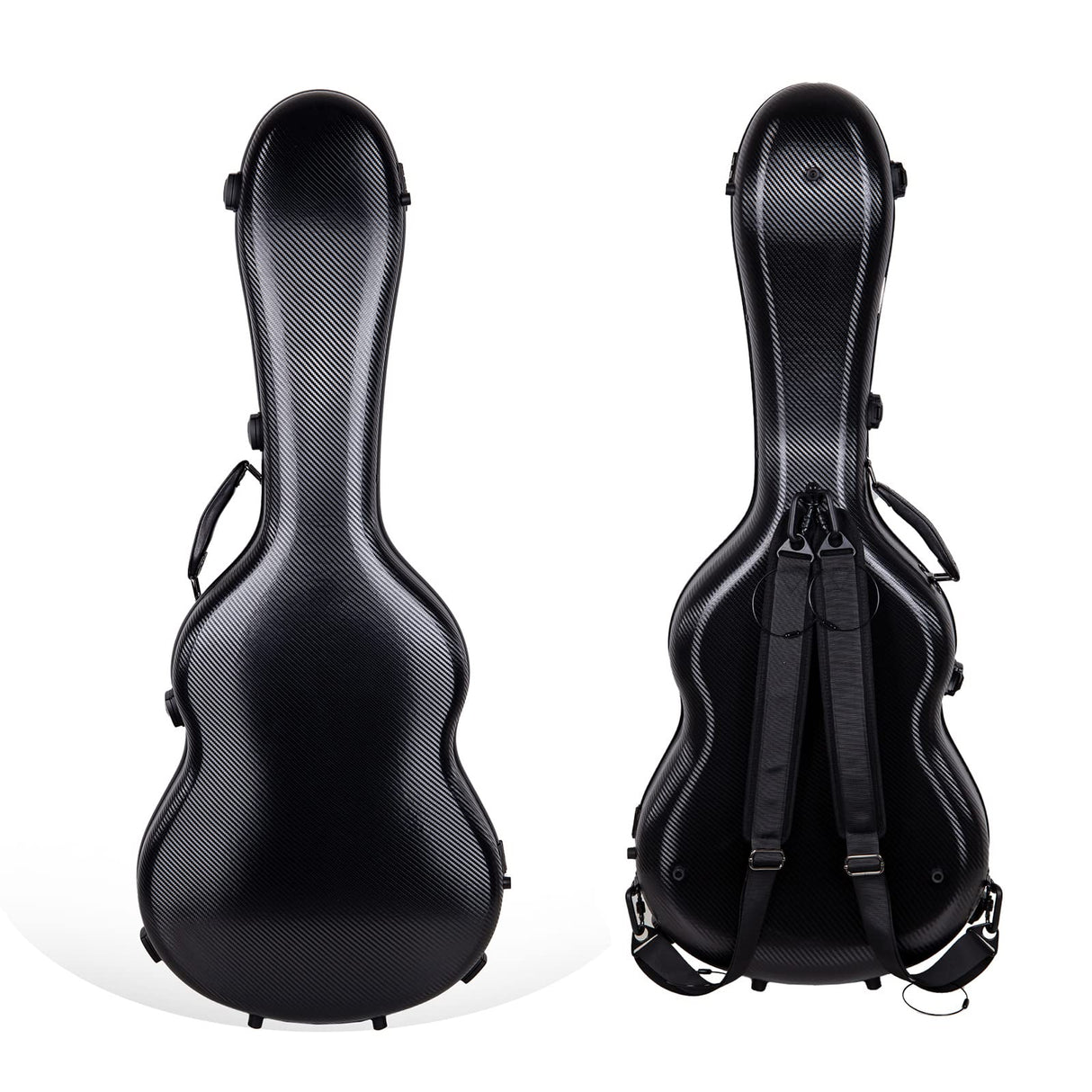 Crossrock Funda de policarbonato para Guitarras clásicas 4/4, Funda antiarañazos, Color Negro (CRF4020CBK), Black, 4/4 Classical, Guitarra clásica