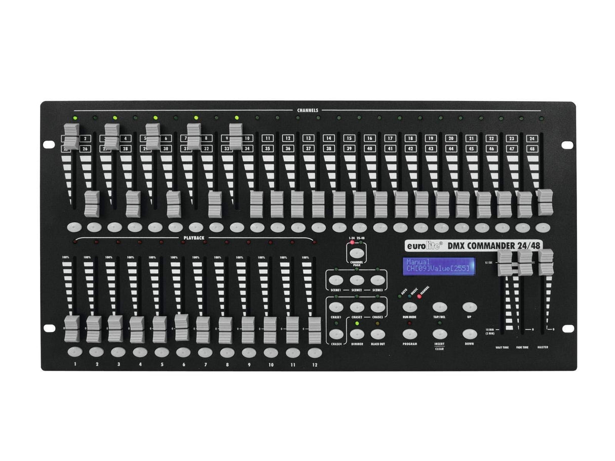 Eurolite DMX Controller DMX Commander 24/48 Controller 48-Kanal 48,30cm (19") -Bauform, Musiksteuerung (70064550) marca Eurolite