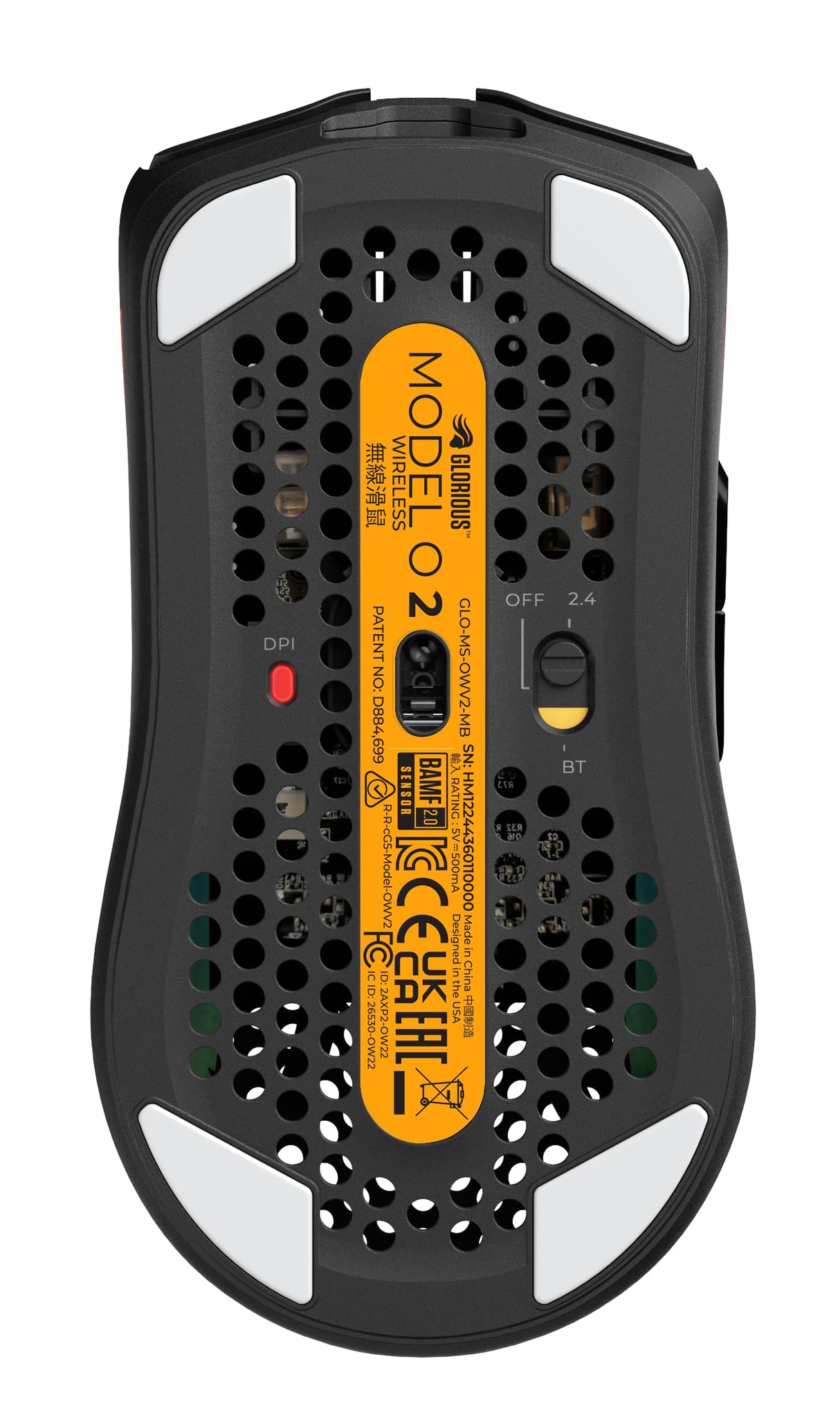 Glorious Gaming Model O 2 Wireless Ratón gaming inalámbrico - Híbrido 2,4 GHz y Bluetooth, 68g superligero, gran batería, sensor PPP 26K, RGB, ambidiestro, 6 botones, deslizadores de PTFE - Negro