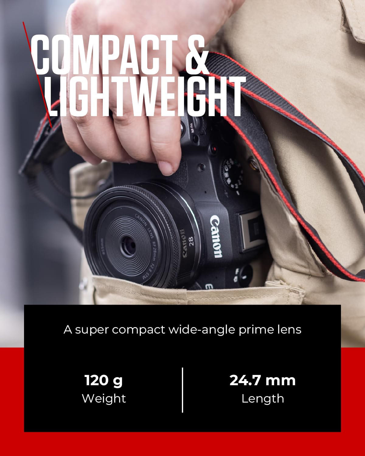Canon Objetivo RF 28mm F2.8 STM - Lente Gran Angular, Fotografía de Paisajes, Viajes y Videoblogs, Diseño Pancake Compacto | Compatible Sistema EOS R