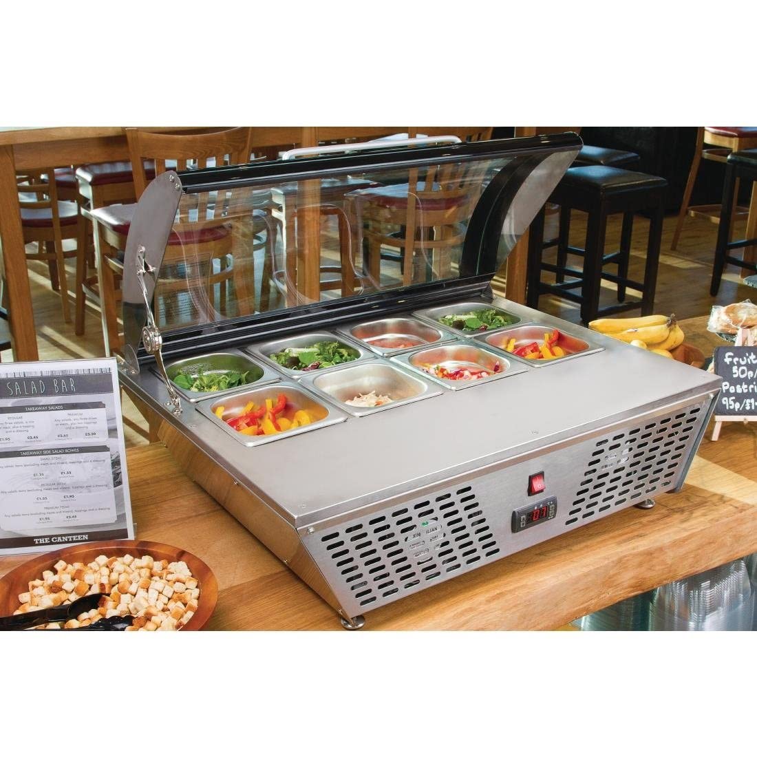 Polar GL178 refrigerado Prep contador con tabla de cortar