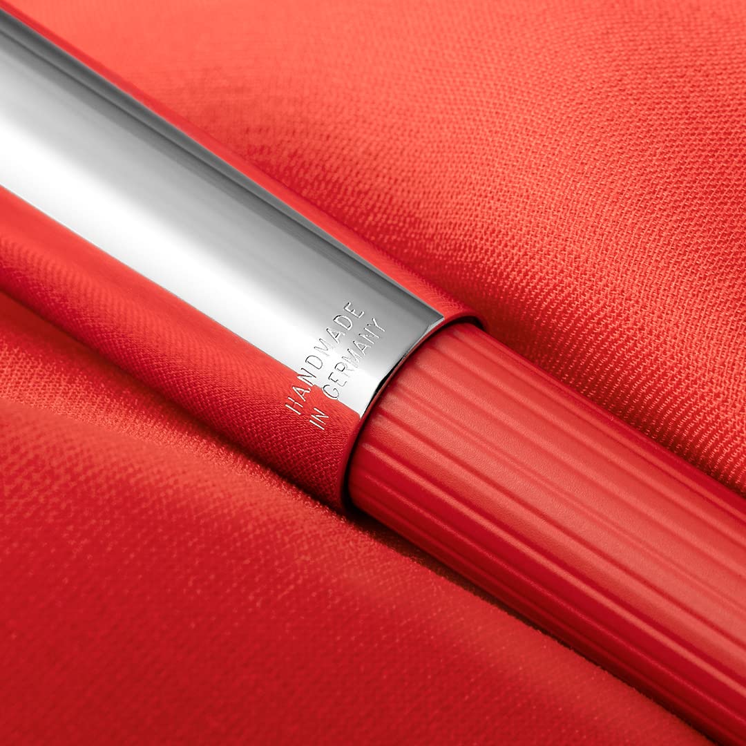 Graf von Faber-Castell Tamitio India Red 141772 - Pluma estilográfica (plumín EF, con caja de regalo y convertidor)