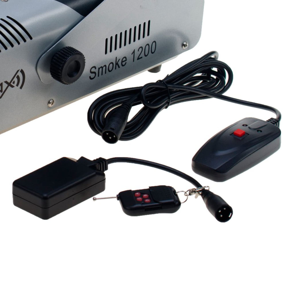 Audibax Smoke 1200 - Maquina de Humo para Fiestas - Maquina de Niebla con Mando a Distancia - Potencia de 1200W - Capacidad 2,3 L - Humo por Minuto de 295m3 - Calentamiento en 8 min