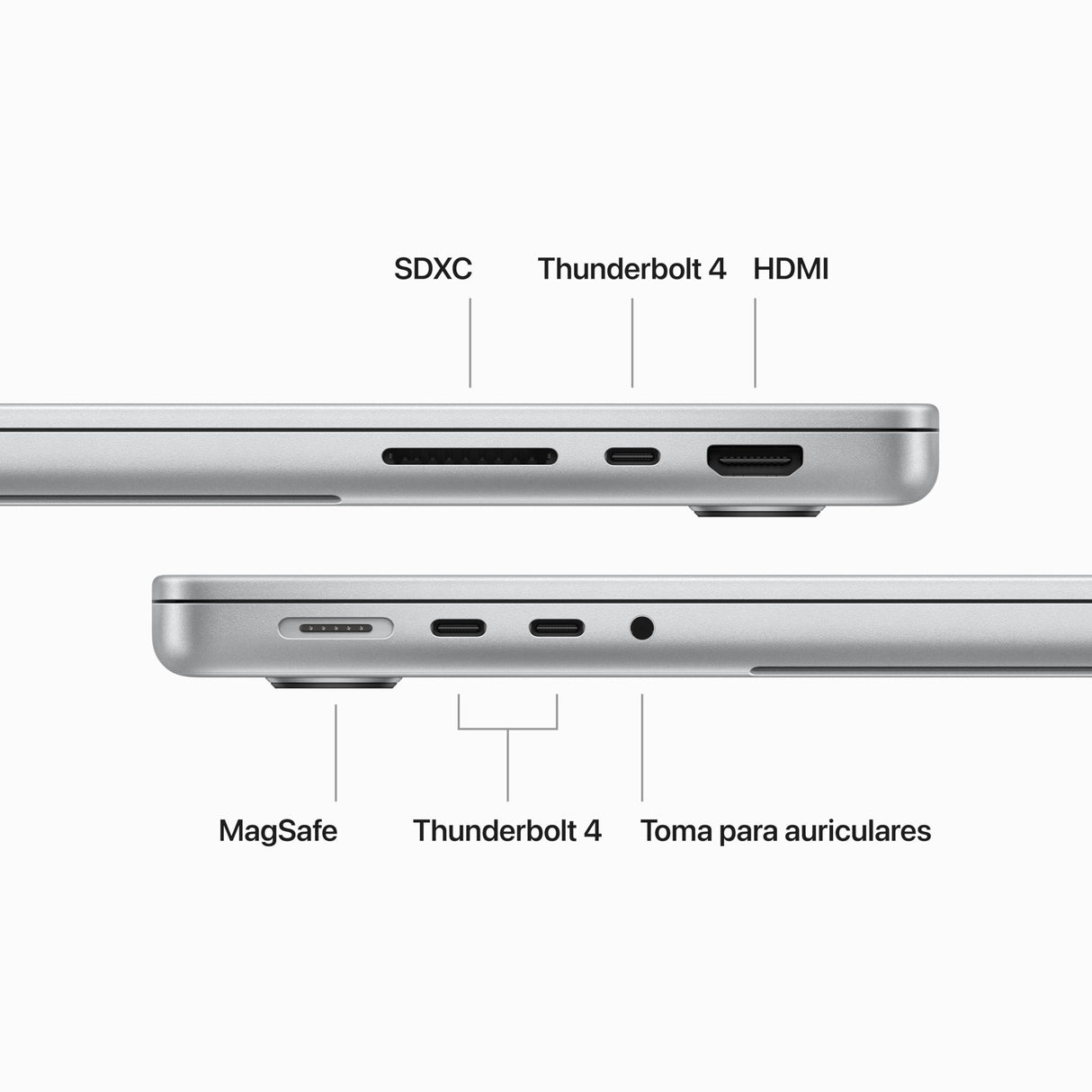 Apple 2023 MacBook Pro Portátil con Chip M3 Pro: CPU de 11 núcleos, GPU de 14 núcleos, Pantalla Liquid Retina XDR de 14,2 Pulgadas, 18 GB de Memoria unificada, 512 GB de SSD, Plata