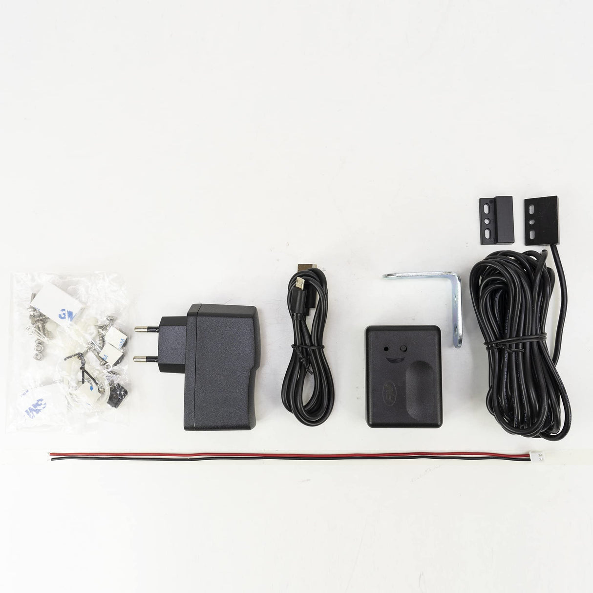 PNI MAB300 - Kit de automatización de Puerta oscilante, 2 Motores de 40 W, Longitud de Puerta 2 x 2,5 m, 200 kg y relé Inteligente PNI SmartHome RG120, aplicación Tuya