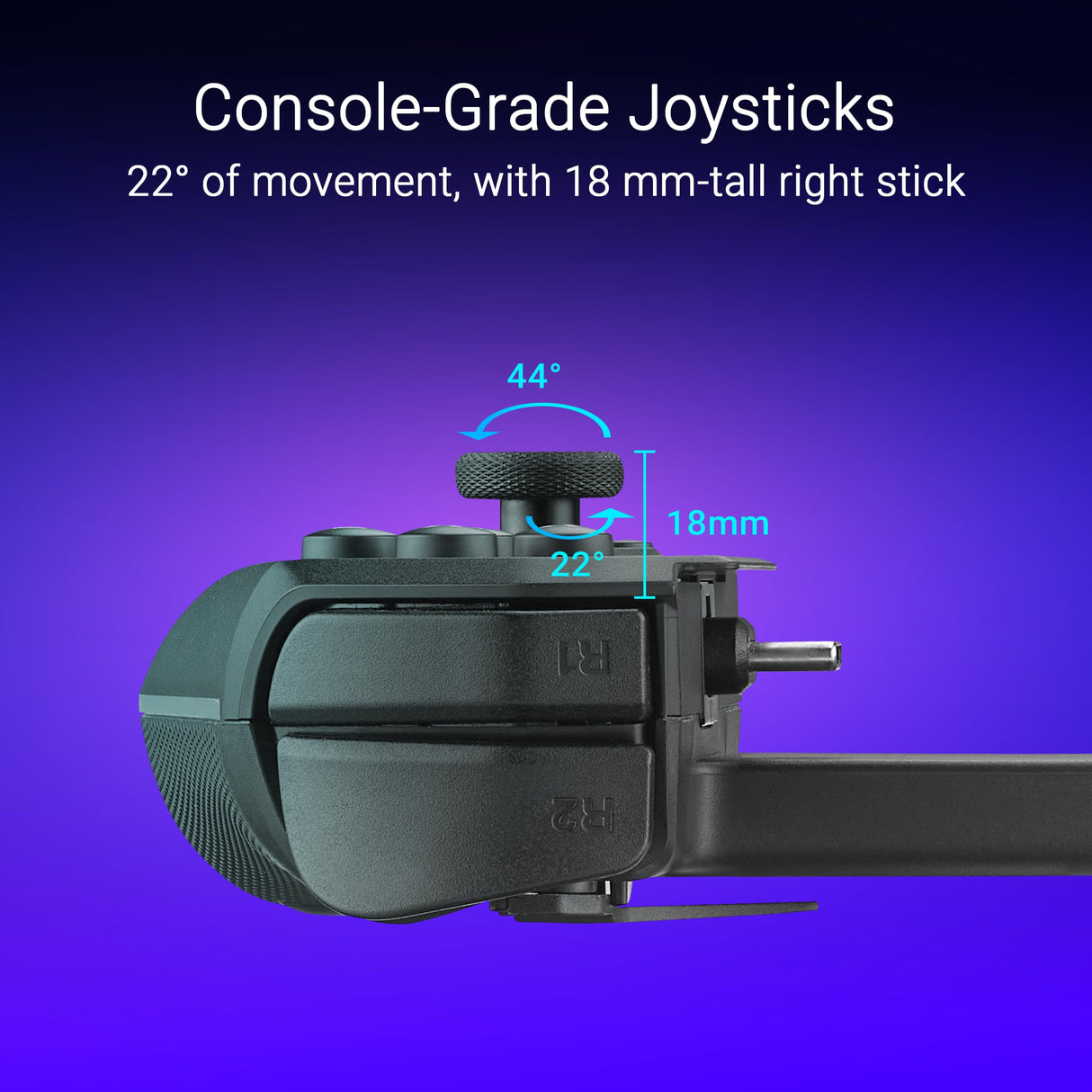 ASUS ROG Tessen - Controlador Gaming para móviles Android, diseño plegable, palancas traseras de aluminio programables, ROG Button, interruptores mecánicos, USB-C de 18 vatios y Aura RGB