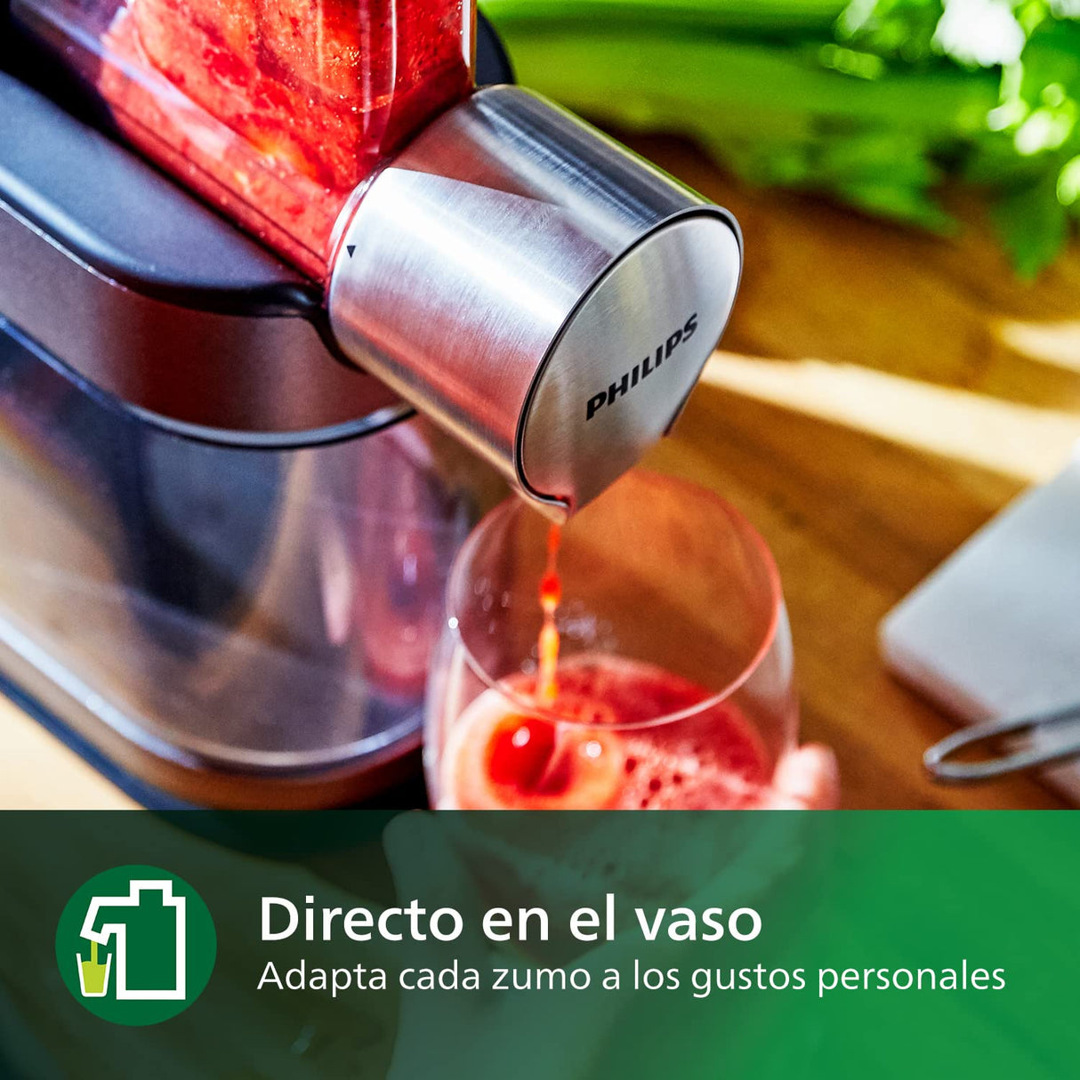 Philips Licuadora por Presión - 200W, 1L, Aplicación de Recetas HomeID, Orificio Grande, QuickClean (HR1949/20)