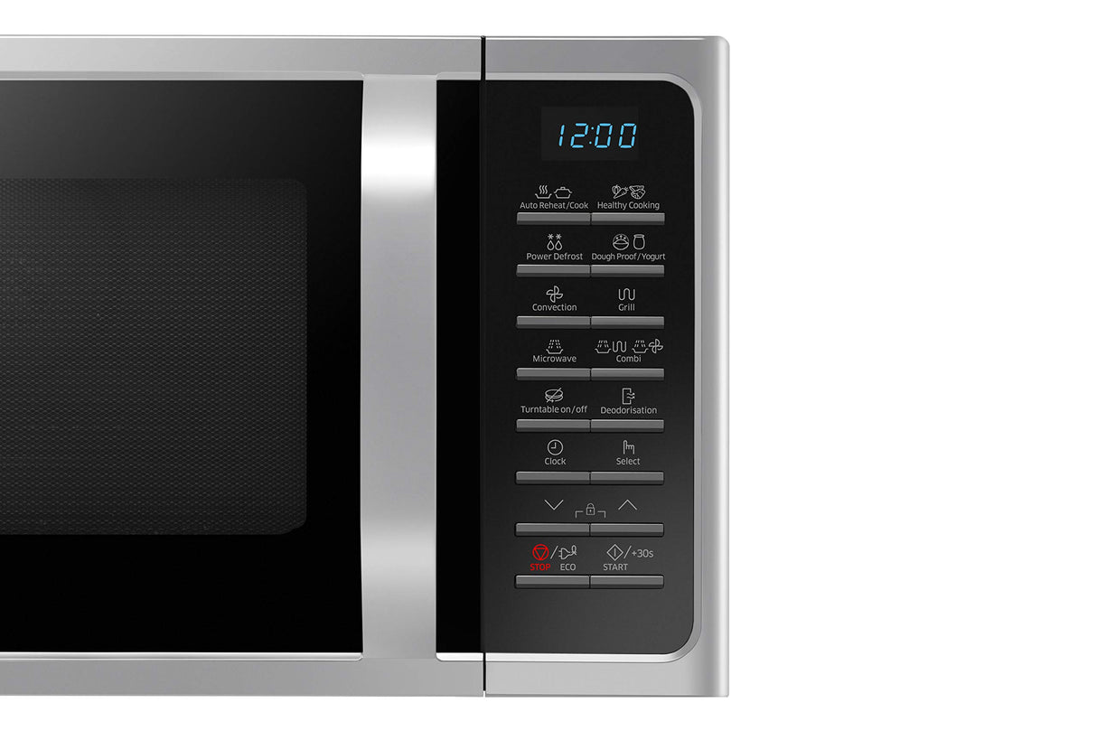 SAMSUNG Microondas MC28H5015CS (Encimera, Microondas combinado, 28 L, 900W/1500W, Botones, Aluminio, con Grill acero inoxidable ) Color plata y negro