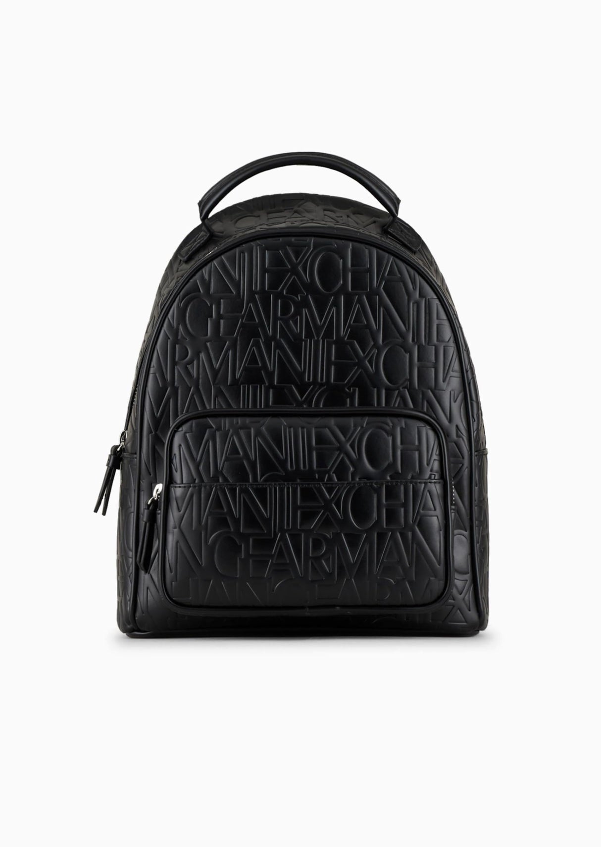 Armani Exchange Essential, Liz, Big Zipped Frontal Pocket, Logo Pattern, Bolsos para Mujer, Negro (Black), Talla única