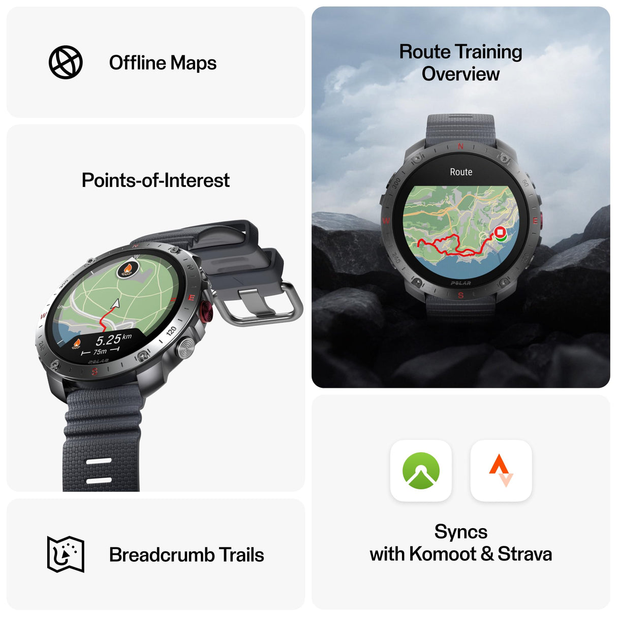 Polar Grit X2 Pro Outdoor Multisport Watch Premium: un smartwatch Robusto con GPS, Funciones de navegación avanzadas, Registro de Actividad, tecnología de biosensores y Entrenamiento con FC, Greige