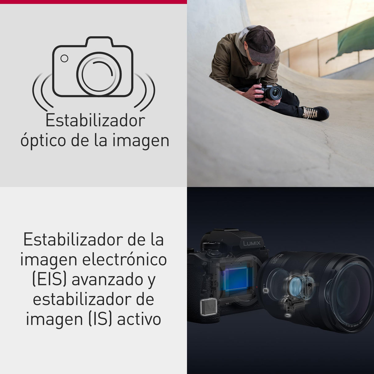 Panasonic LUMIX S1II Cámara Sin Espejo de Fotograma Completo, 4K 120p, Video 5.1K 60p Open Gate, 24MP, I.S. Activo, Grabación 4:2:2 10 bit, Montura L, DC-S1M2E