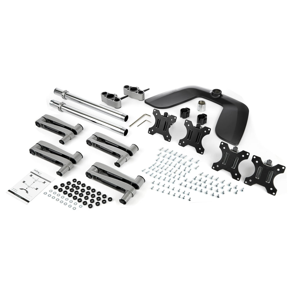 StarTech.com Soporte de Escritorio para 4 Monitores de hasta 32" VESA - Articulado - Acero y Aluminio - Base Multipantalla - (ARMQUADSS)