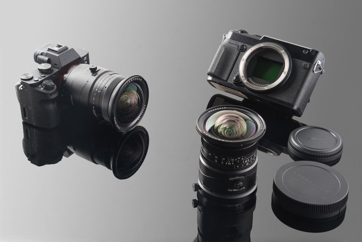 TTArtisan Lente de Marco Completo F4 con Cuerpo de Metal de 17 mm Compatible con Montura Fuji GFX, Color Negro