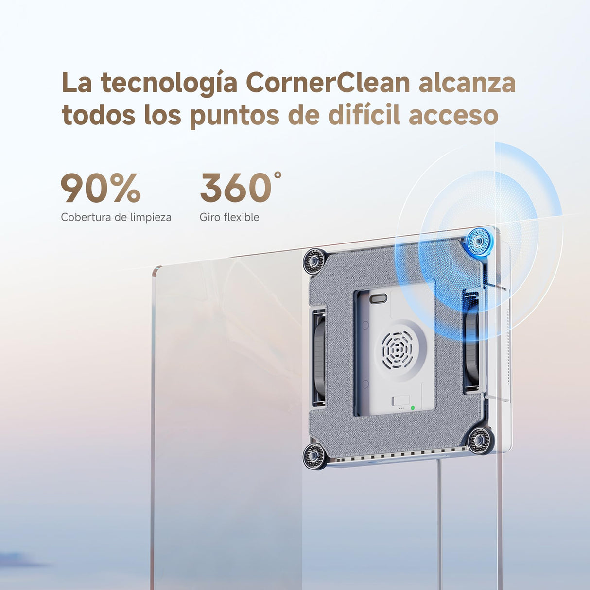 DREAME C1 Robot Limpiacristales, Potencia de Succión de 5500 Pa, Protección de Seguridad Fiable, Tecnología CornerClean, Limpieza Exhaustiva en Húmedo, Planificación Integral de Trayectorias