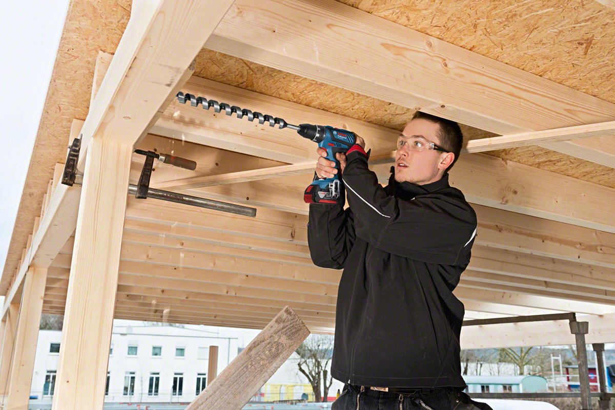 Bosch Professional 18V System GSR 18V-28 - Atornillador a batería (63 Nm, Ø máx. tornillo 10 mm, 2 baterías x 2,0 Ah, en L-Case)