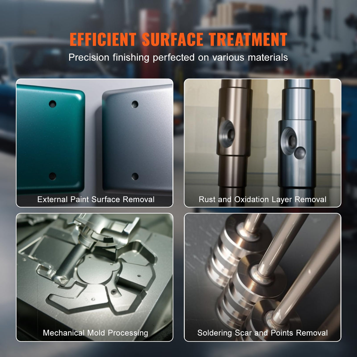 VEVOR Gabinete de chorro de arena, gabinete de chorro de arena portátil de 40 galones de 40 a 120 PSI, chorro de arena de acero resistente con pistola de chorro de arena y 4 boquillas de cerámica