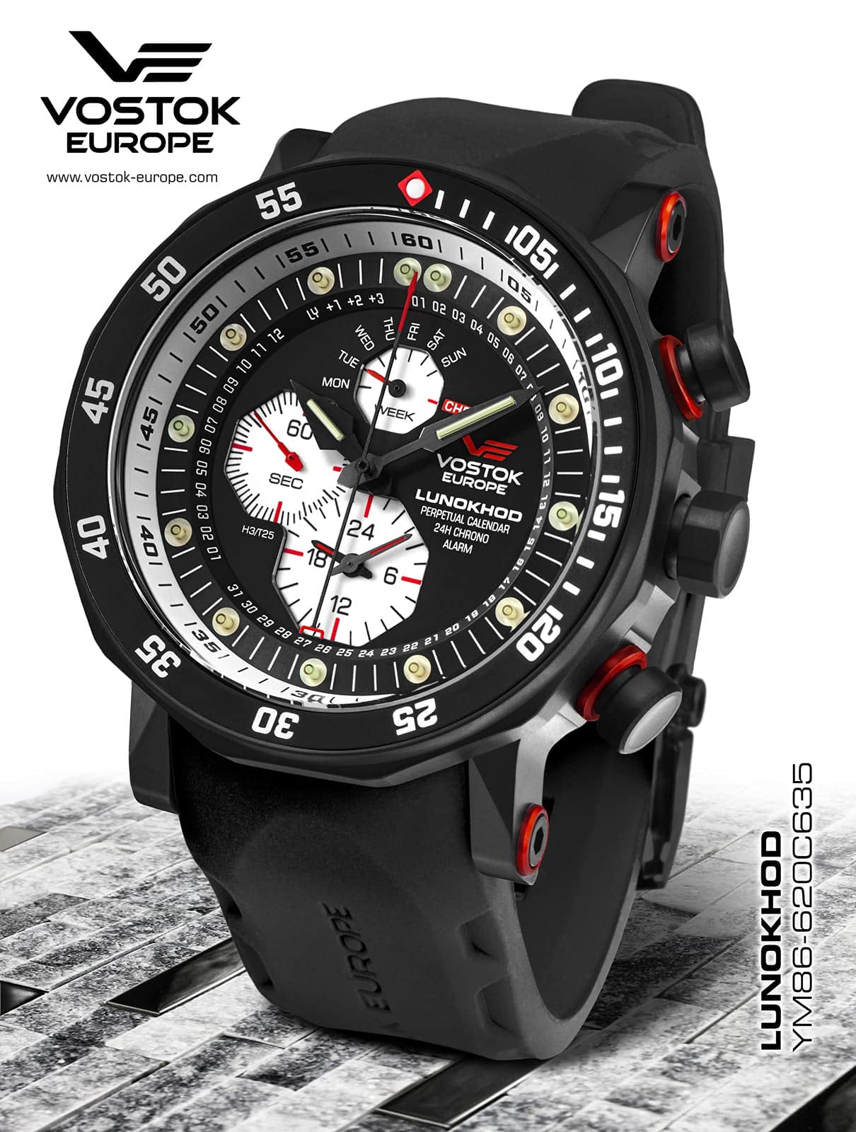 Vostok Europe Reloj Analógico para Hombres de Automático con Correa en Cuero YM86-620C635