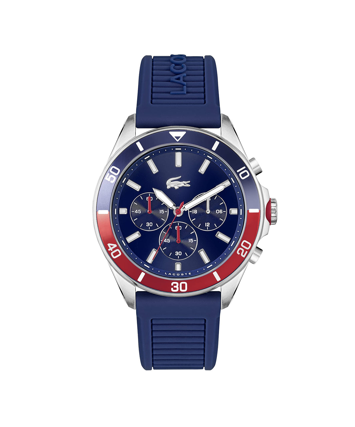 Lacoste Reloj Cronógrafo de Cuarzo para Hombre Colección TIEBREAKER con Correa de Silicona Azul - 2011154
