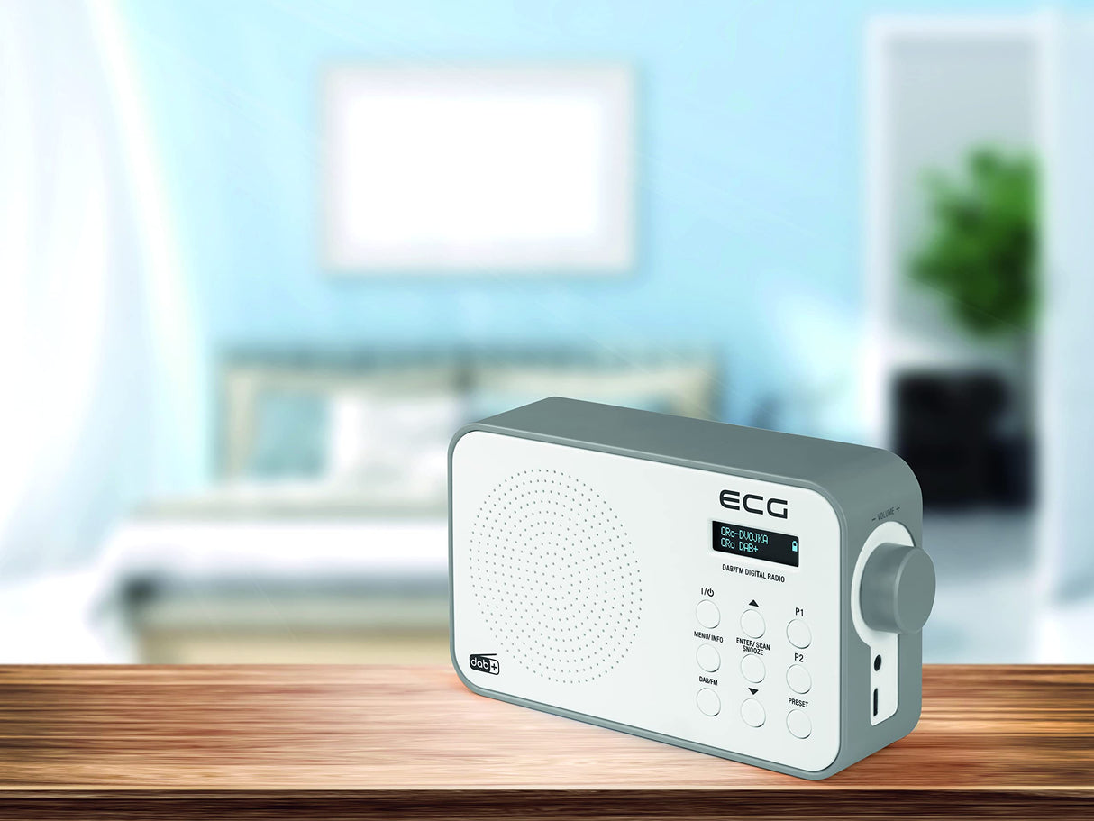 ECG RD 110 Radio Dab+/FM, Blanco, Selección de Alarma: Señal/Radio