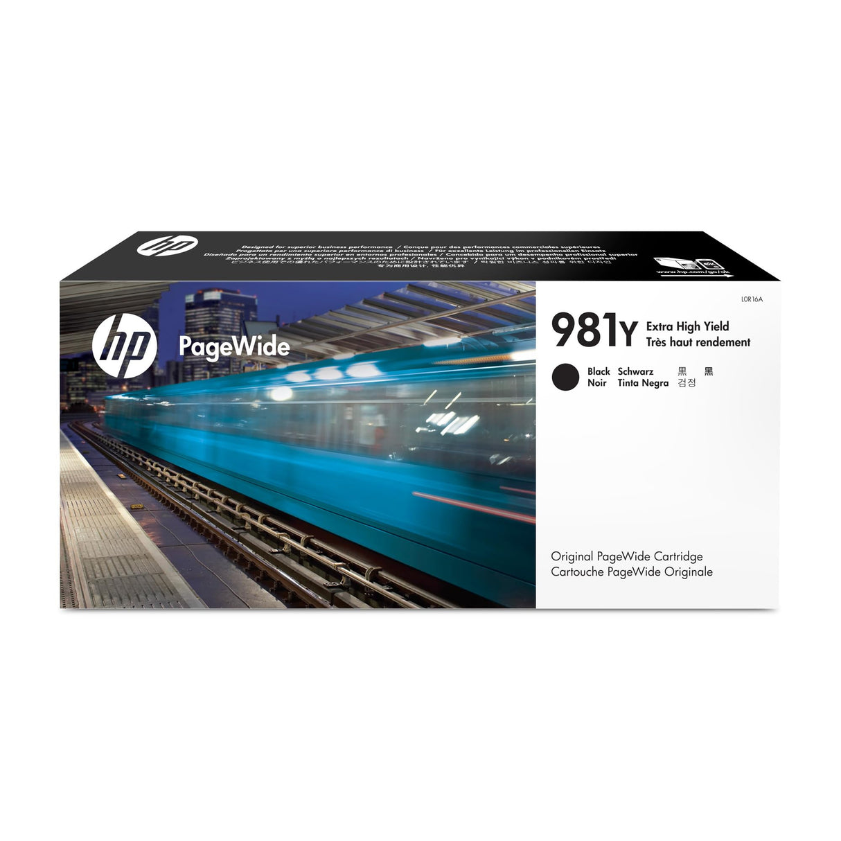 HP 981Y L0R16A, Negro, Cartucho de Tinta de Alta Capacidad PageWide Original, de 20.000 páginas, compatible con impresoras de inyección de tinta HP PageWide Enterprise Serie 556 y MFP 586