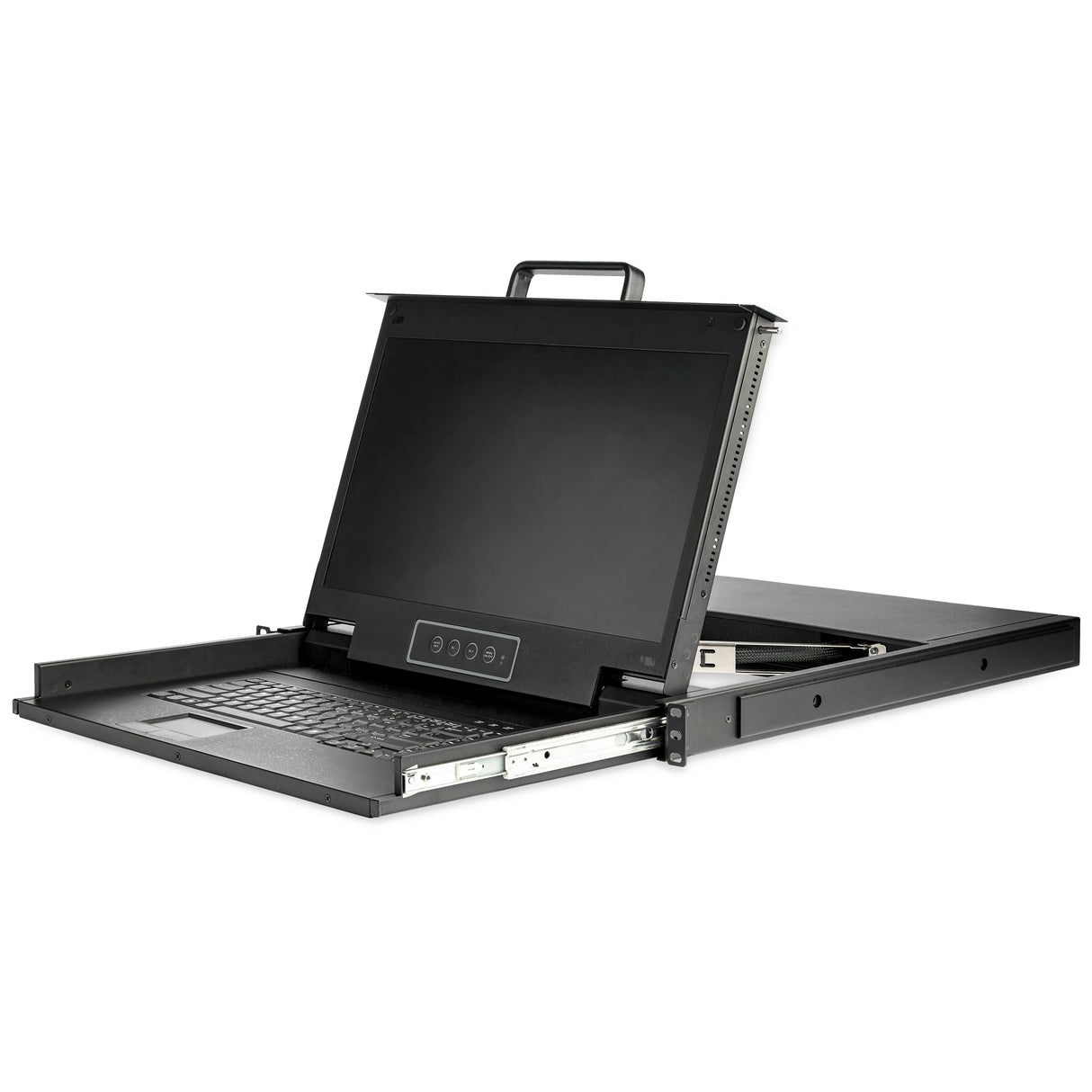 StarTech.com Consola para Armario Rack con KVM VGA y Pantalla de 17,3 Pulgadas 1080p HD - 1U, Negro