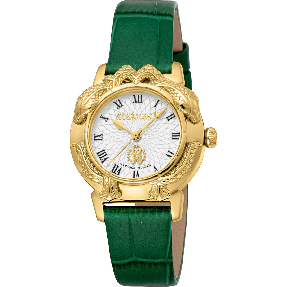 Roberto Cavalli by Franck Muller Reloj Analógico para Mujeres de Cuarzo con Correa en Cuero RV1L227L0021