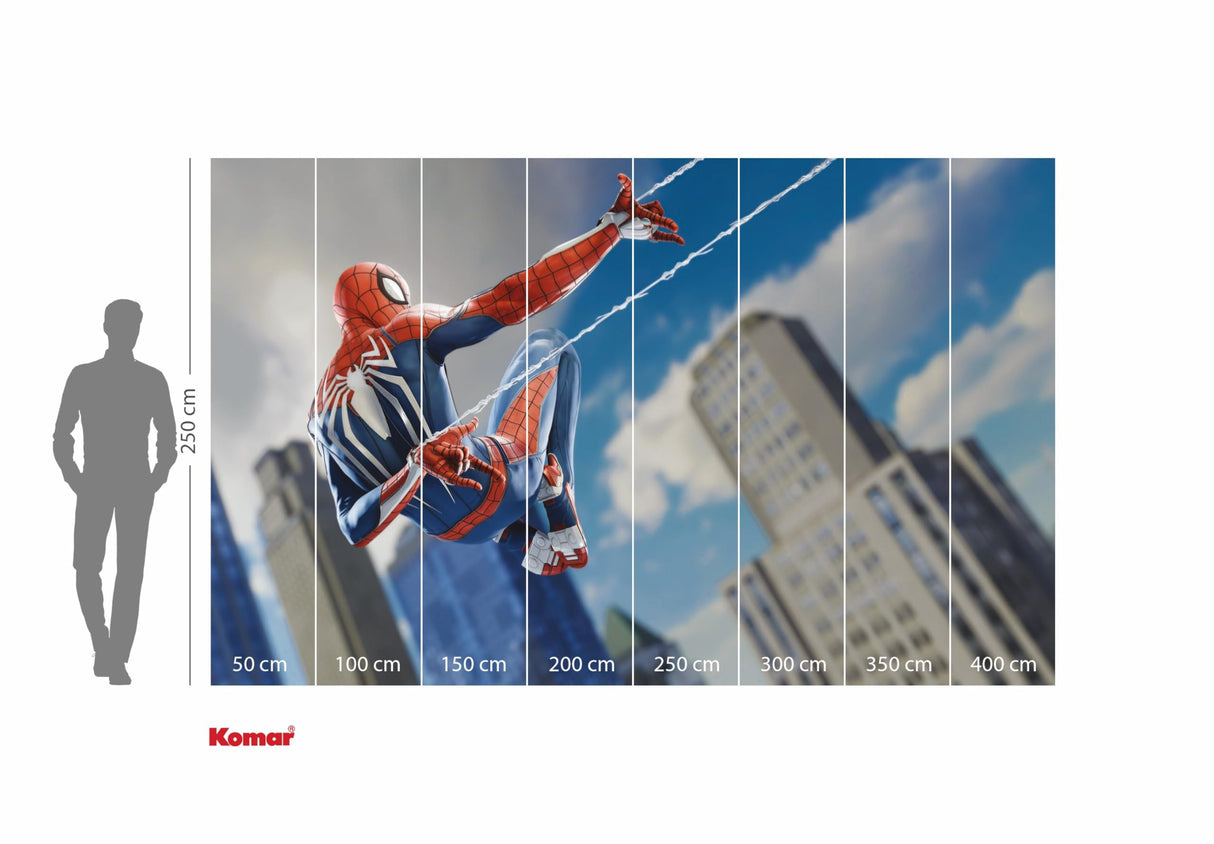 Komar WTD - Papel pintado fotográfico para habitación infantil (400 x 250 cm), diseño de Spiderman de Marvel