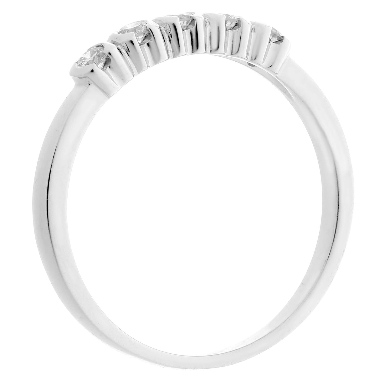 Orphelia Mujer 18 k (750) oro blanco redondo blanco diamante