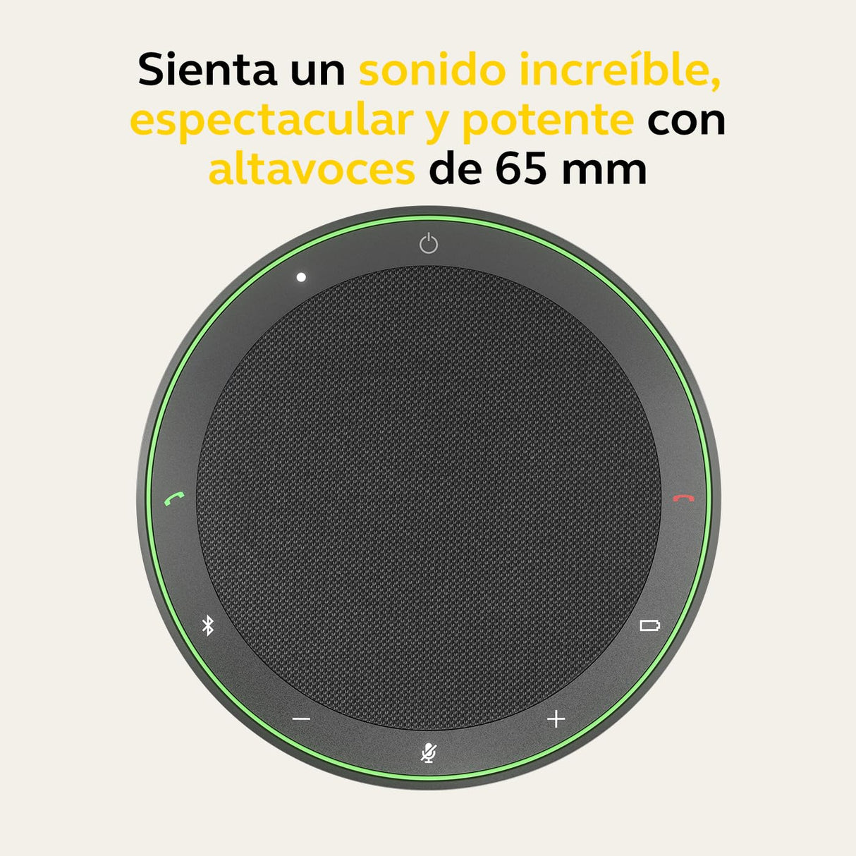 Jabra Speak2 75 Altavoz inalámbrico Bluetooth para el Trabajo - 4 micrófonos con cancelación de Ruido, Altavoces de 65 mm - Nueva función de conexión, USB-C, Zoom y Google Meet - Gris Oscuro