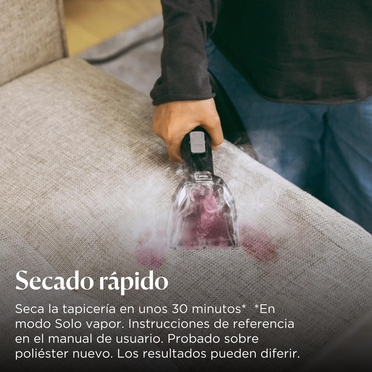 BISSELL SpotClean HydroSteam, Aspiradora de Agua Tapicería, Lava Aspiradora con Tecnología HydroSteam, Modo de Vaporeta, Limpiador para Alfombras, Tapicería, Sofá & Auto, Motor Potente de 1000W, 3689N
