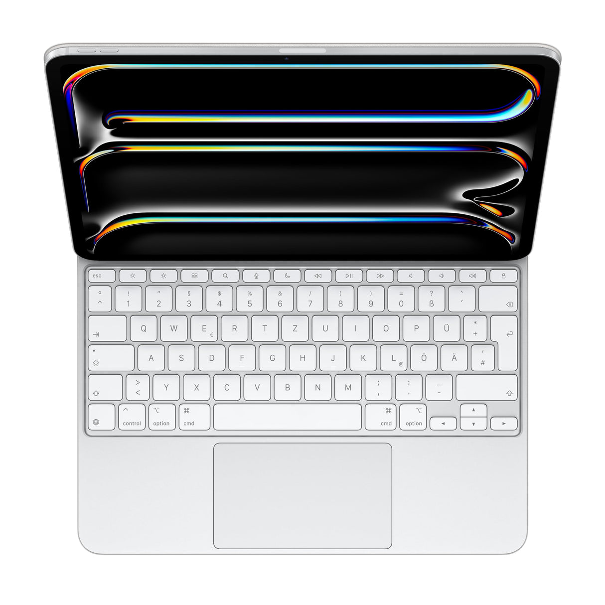 Apple Magic Keyboard para el iPad Pro de 13 Pulgadas (M4): Comodidad para Escribir, trackpad Integrado y Teclas de función, Alemán - Blanco