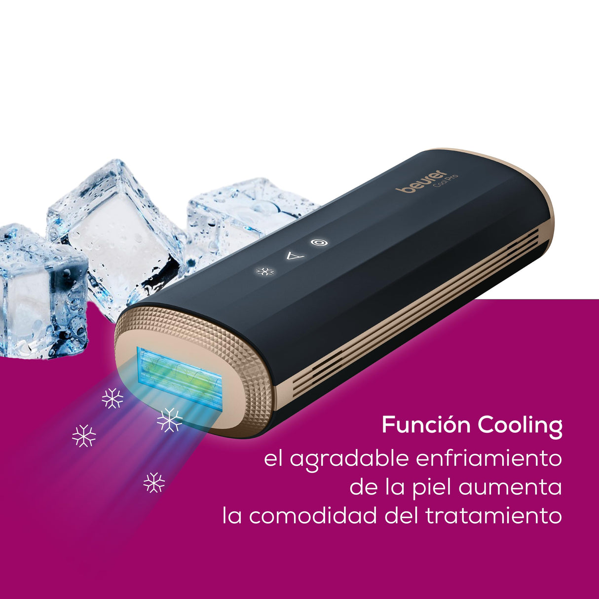 Beurer IPL 7800 PRO Depiladora con tecnología de enfriamiento, 5 niveles de intensidad, hasta 1 millón de pulsos de luz, para brazos, piernas, cara, línea del bikini y axilas, para hombres y mujeres