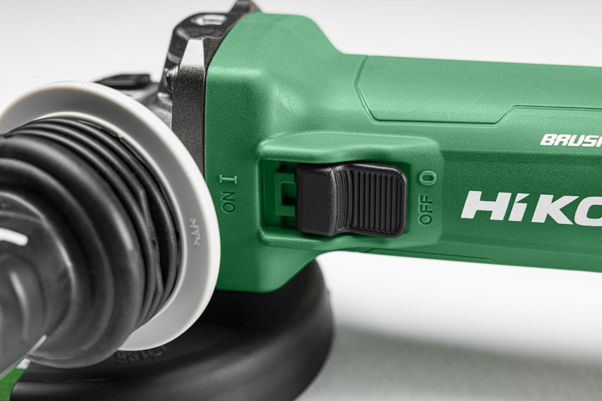 HiKOKI Amoladora Angular 1300W 125mm - Alta Potencia y Versatilidad, Resistente al Polvo, Velocidad Variable, Protección Retroceso, Mango Antivibración